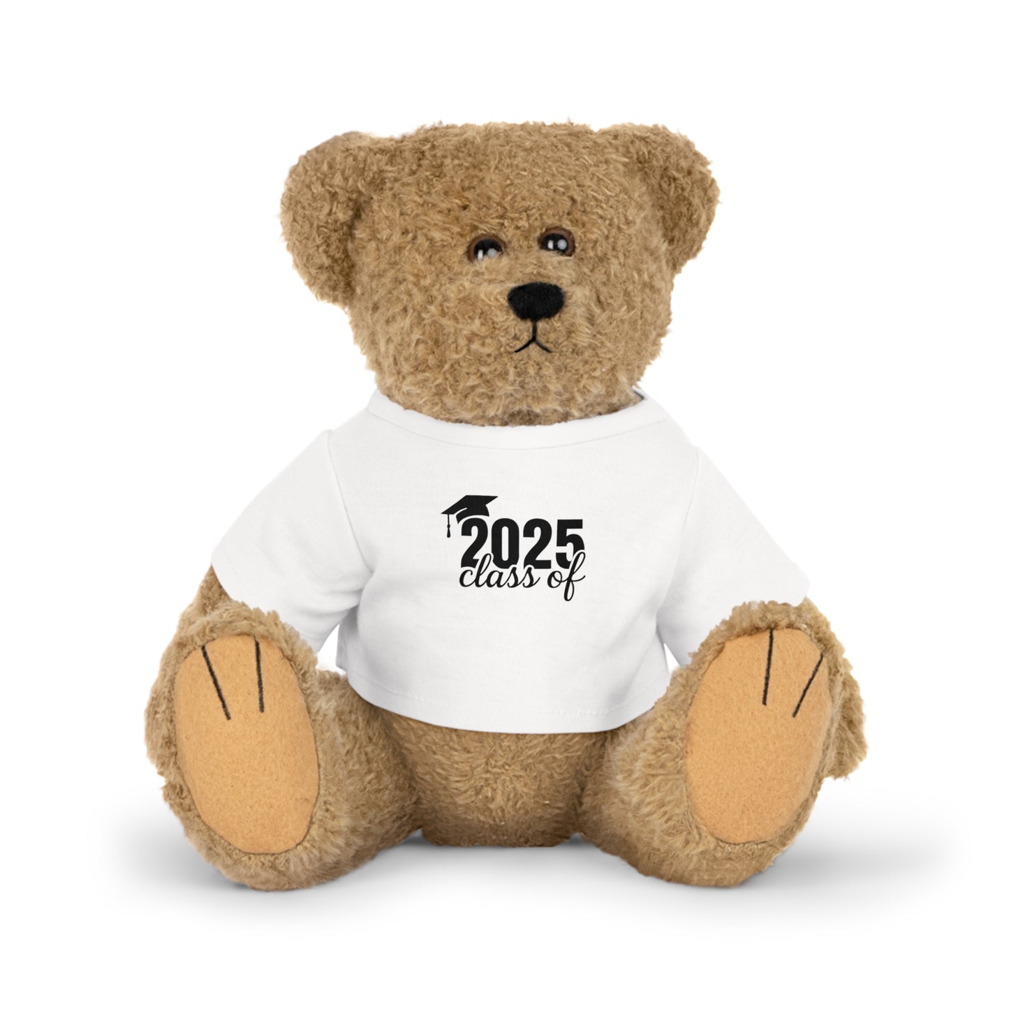 Class of 2025 Graduation Teddy Bear made from ultra-soft plush with embroidered details, the perfect gift for graduates.