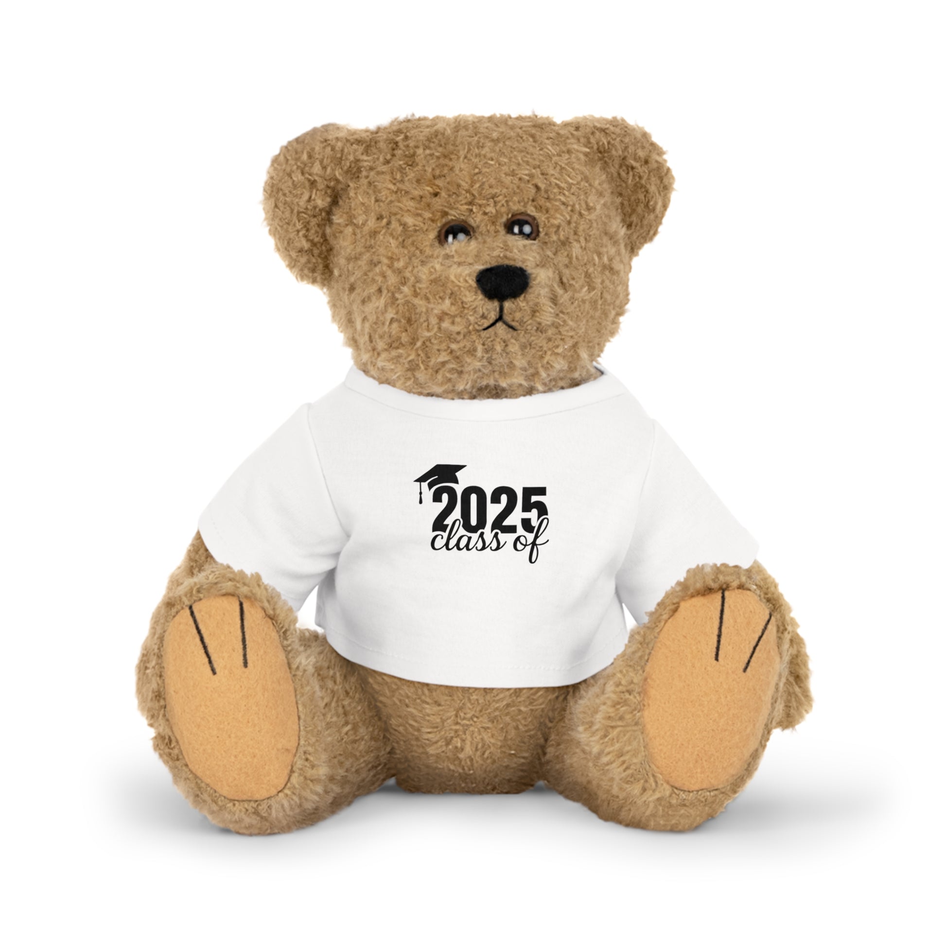 Class of 2025 Graduation Teddy Bear made from ultra-soft plush with embroidered details, the perfect gift for graduates.